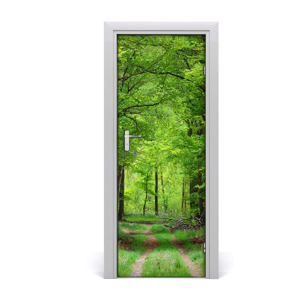 Self-adhesive door sticker Green forest