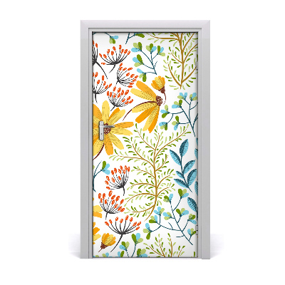 Self-adhesive door veneer Field flowers