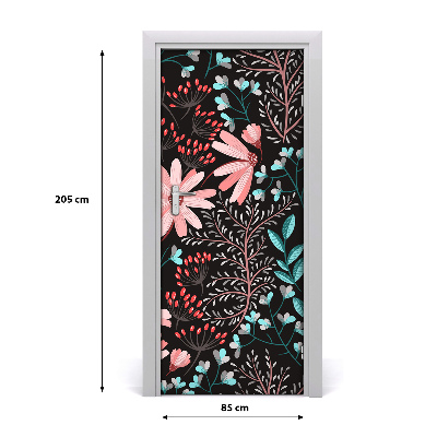 Self-adhesive door veneer Field flowers