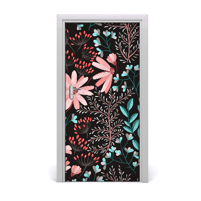 Self-adhesive door veneer Field flowers