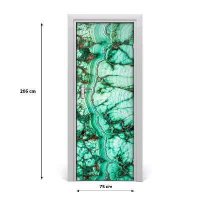 Self-adhesive door sticker Malachite texture