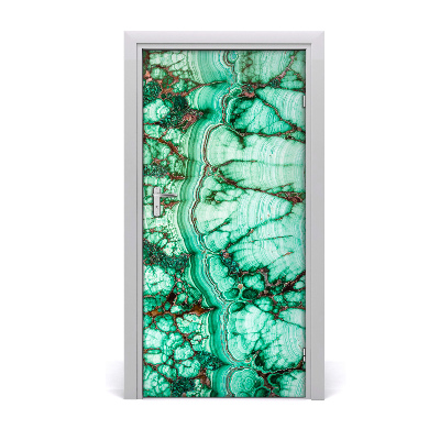 Self-adhesive door sticker Malachite texture