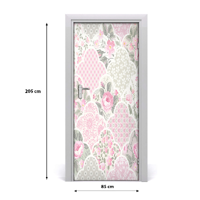 Self-adhesive door wallpaper Roses