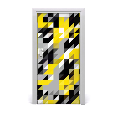 Self-adhesive door sticker Geometric background