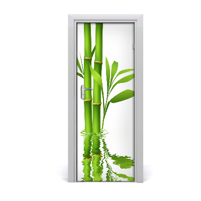 Self-adhesive door sticker Bamboo wall