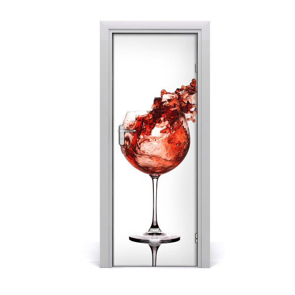 Self-adhesive door veneer A glass of wine