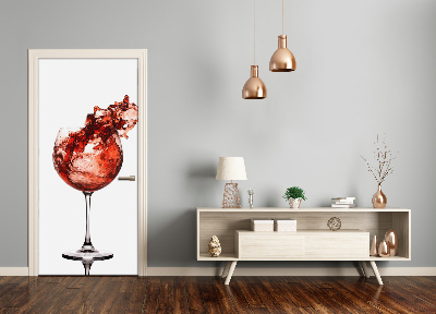 Self-adhesive door veneer A glass of wine