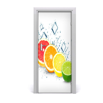 Self-adhesive door wallpaper Citrus fruits