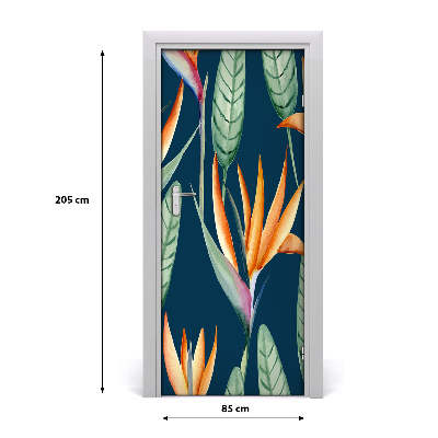 Self-adhesive door veneer Royal strelitzia