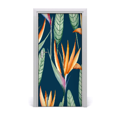 Self-adhesive door veneer Royal strelitzia