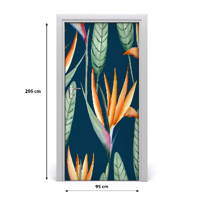 Self-adhesive door veneer Royal strelitzia