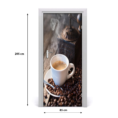 Self-adhesive door veneer Cup of coffee