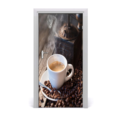 Self-adhesive door veneer Cup of coffee