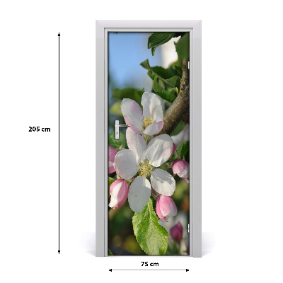 Self-adhesive door sticker Cherry blossoms