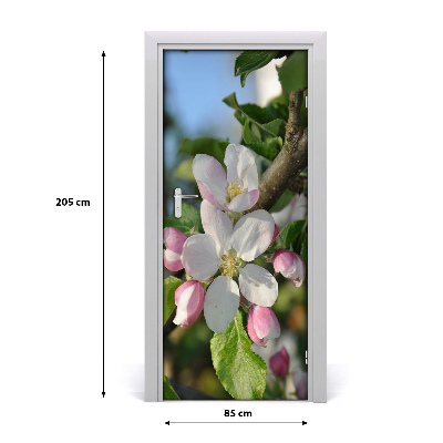 Self-adhesive door sticker Cherry blossoms