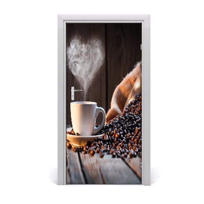 Self-adhesive door veneer Cup of coffee