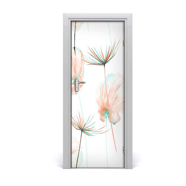 Self-adhesive door veneer Field flowers