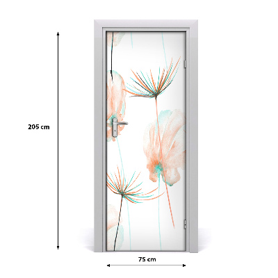 Self-adhesive door veneer Field flowers