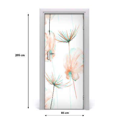 Self-adhesive door veneer Field flowers