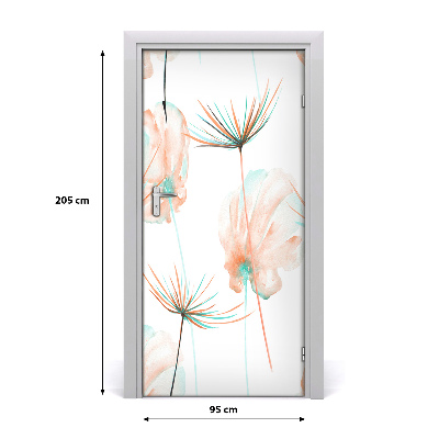 Self-adhesive door veneer Field flowers