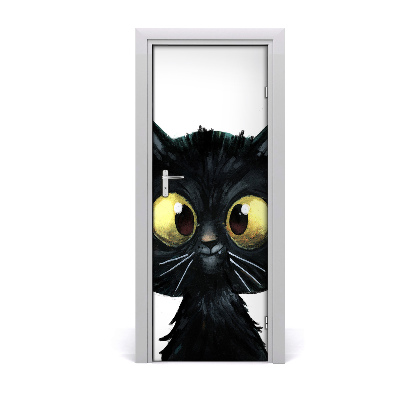 Self-adhesive door sticker Wall cat