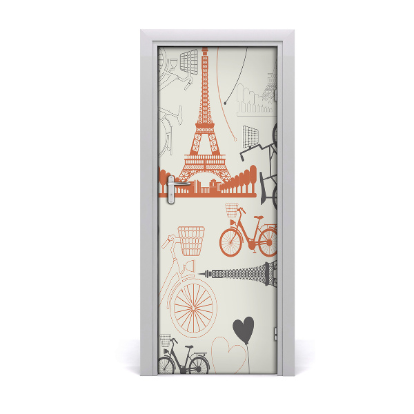 Door wallpaper France symbols