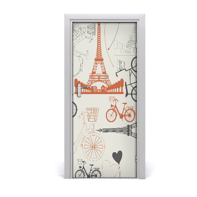 Door wallpaper France symbols