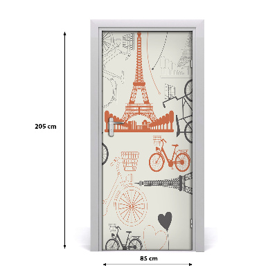 Door wallpaper France symbols