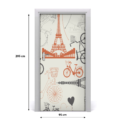 Door wallpaper France symbols