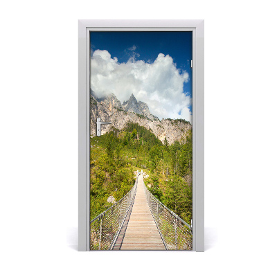 Self-adhesive door sticker Suspension bridge