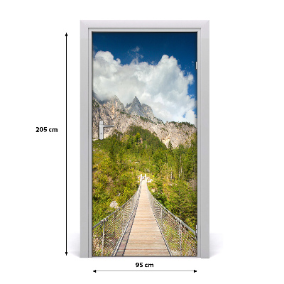 Self-adhesive door sticker Suspension bridge