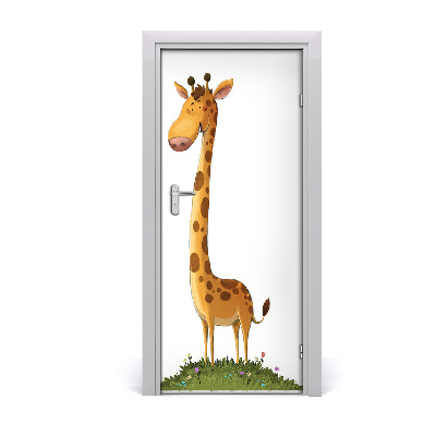 Self-adhesive door sticker Giraffe wall