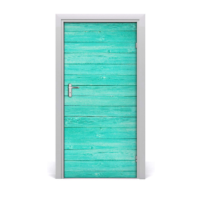 Door wallpaper Green boards