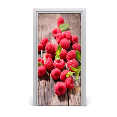 Self-adhesive door wallpaper Raspberries