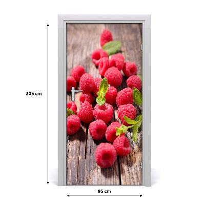 Self-adhesive door wallpaper Raspberries