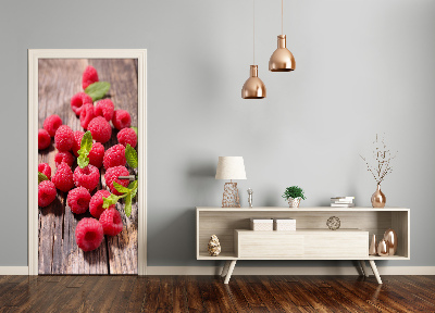 Self-adhesive door wallpaper Raspberries