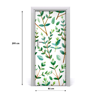 Self-adhesive door veneer Twigs of eucalyptus