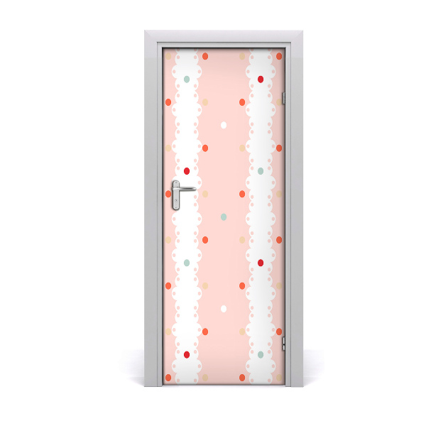 Door wallpaper Colorful dots background