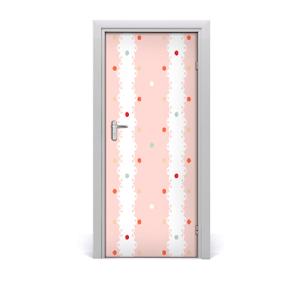 Door wallpaper Colorful dots background