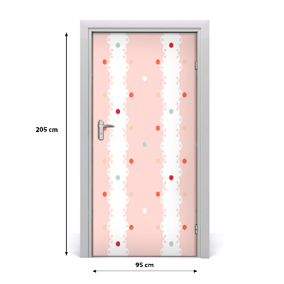 Door wallpaper Colorful dots background