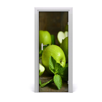 Self-adhesive door veneer Green apples