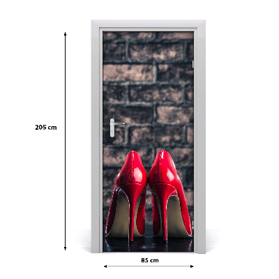 Door wallpaper Red heels