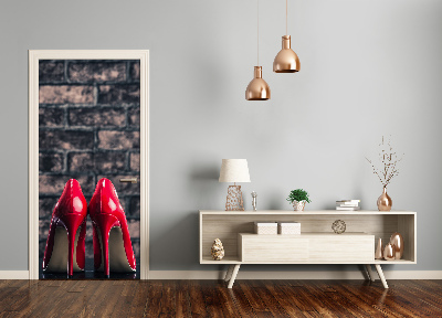 Door wallpaper Red heels