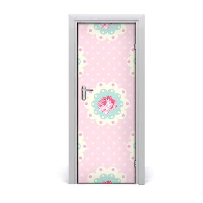 Self-adhesive door wallpaper Roses