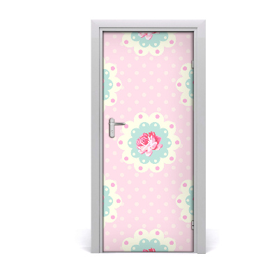 Self-adhesive door wallpaper Roses