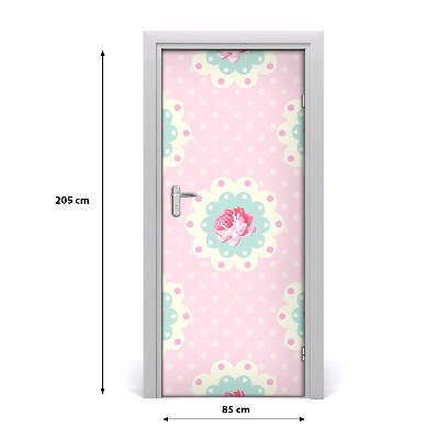 Self-adhesive door wallpaper Roses