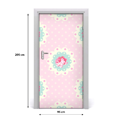 Self-adhesive door wallpaper Roses