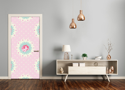 Self-adhesive door wallpaper Roses