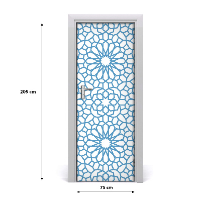 Self-adhesive door veneer Oriental pattern