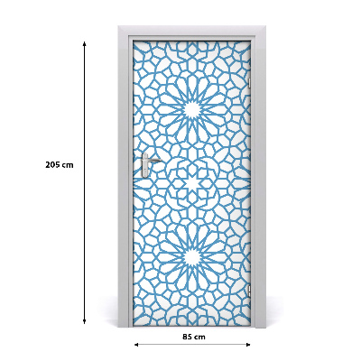 Self-adhesive door veneer Oriental pattern